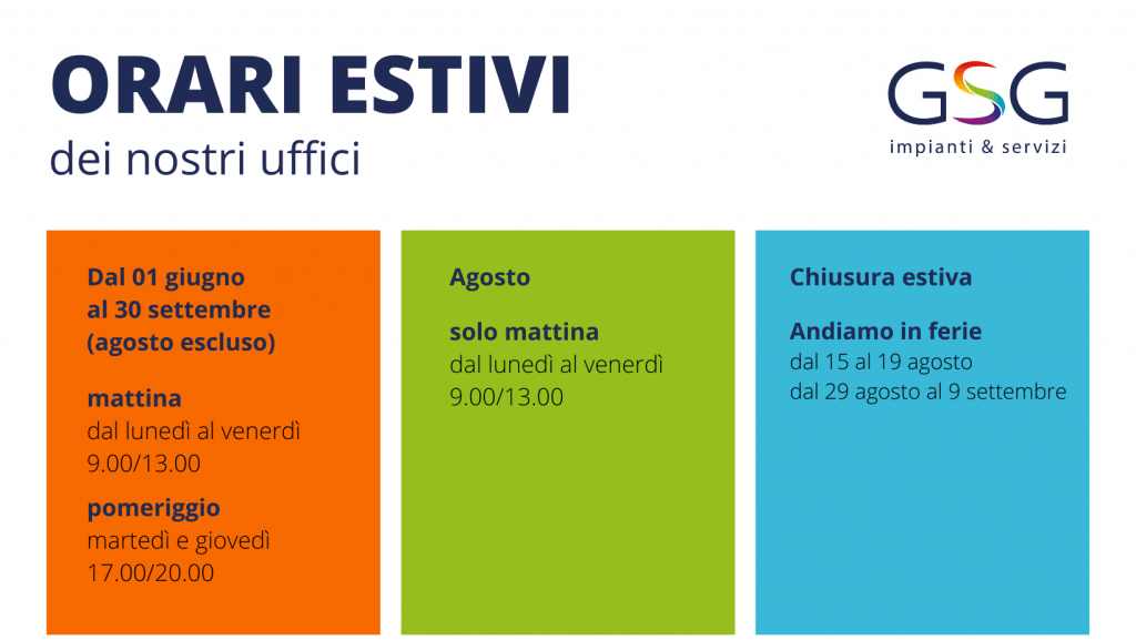 Orario estivo GSG